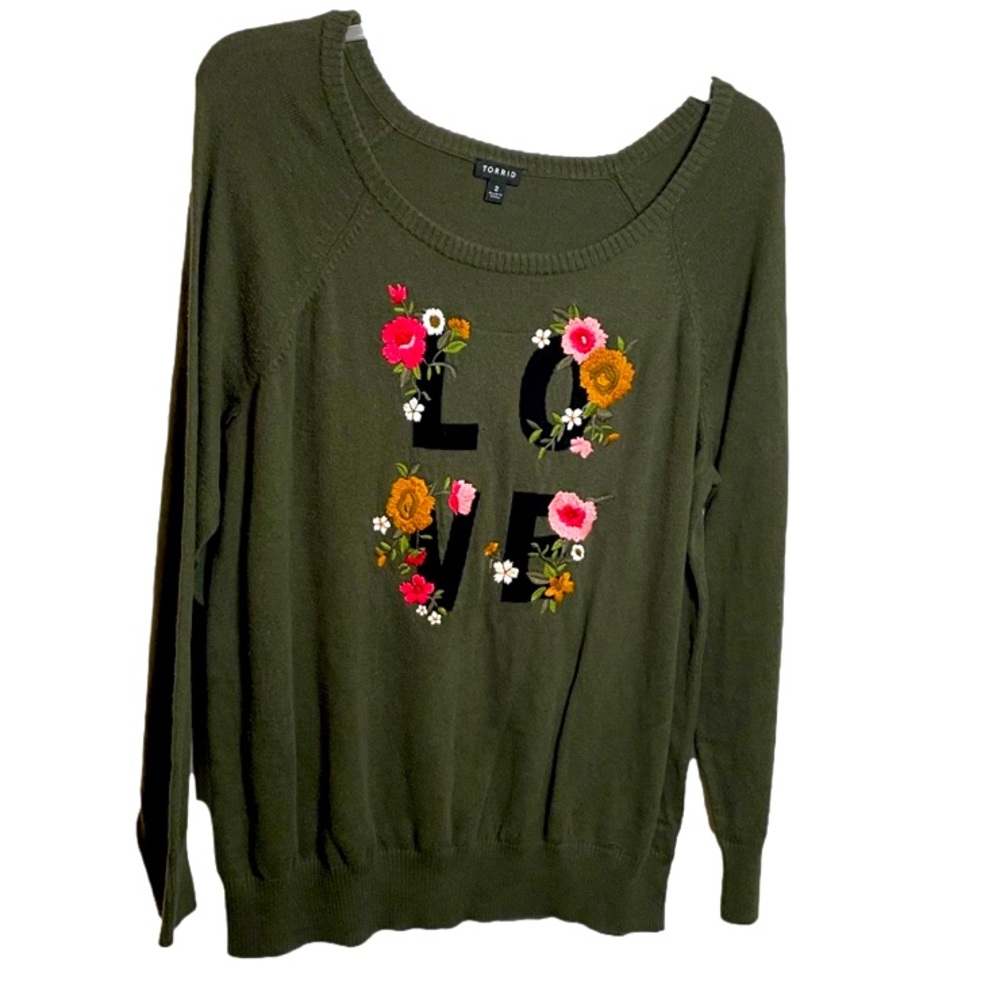 Beautiful Torrid “LOVE” Sweater.